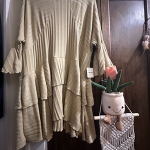 Free People Beach size XS - Beige Layered Knit Dress